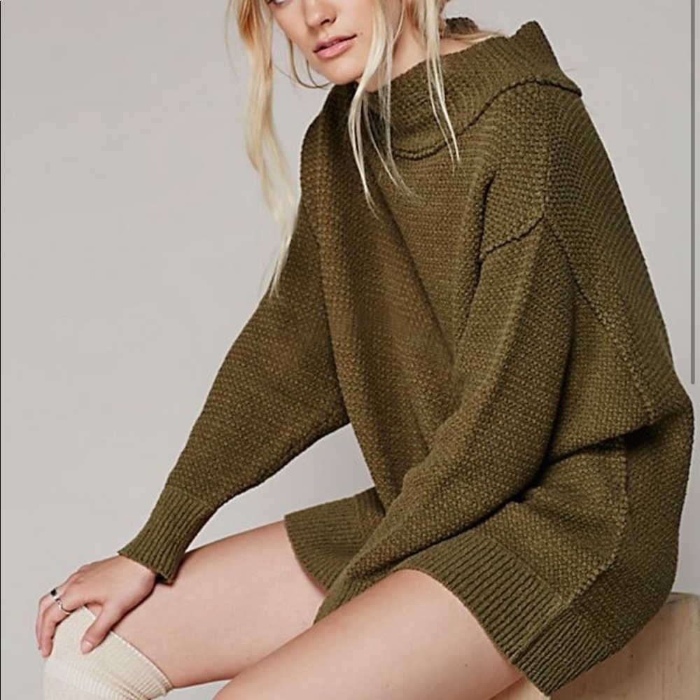 Free People Green Livvy Sweater